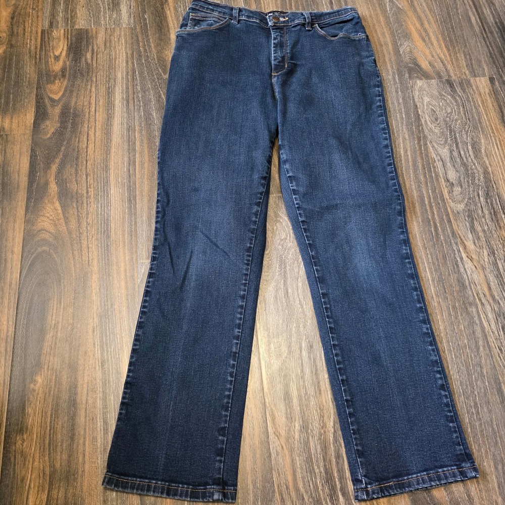 Lee Est 1889 Womens 10 Short Dark Wash Straight Leg Stretch Jeans 3051822